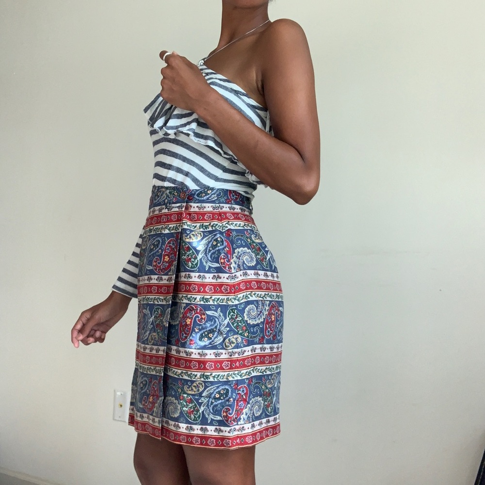 Talbots paisley wrap skirt
